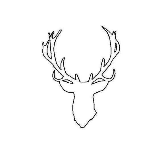 Deer Head Outline - Sample Template