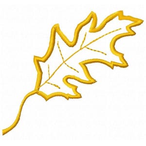 Leaf Machine Applique Embroidery Design - Instant Download
