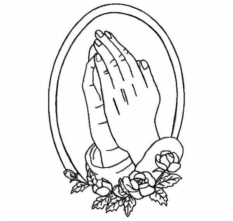 Stickmuster Hände beten sofort-Download | Etsy