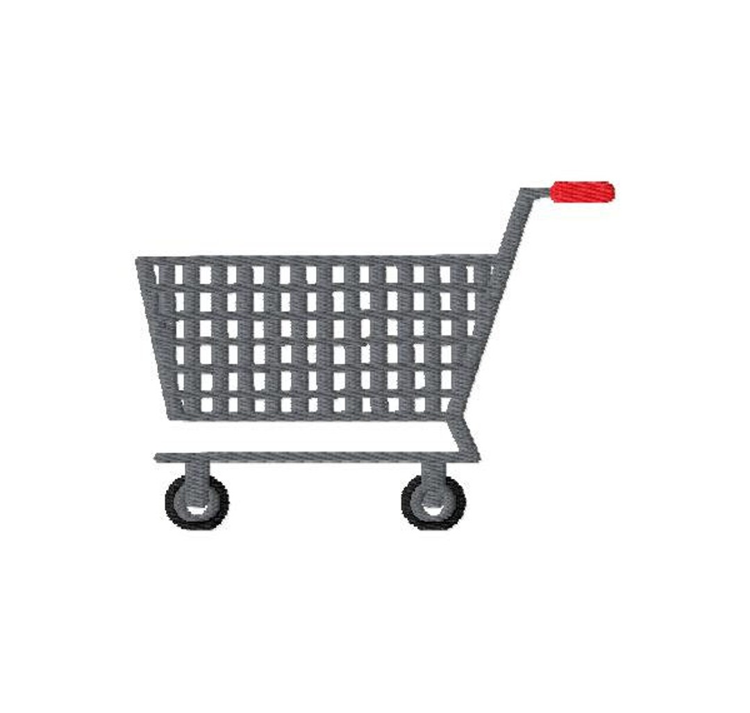 Shopping Cart Machine Embroidery Design Instant Download Etsy