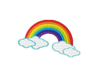 Over the Rainbow Embroidery Design - Instant Download