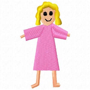 Girl Machine Embroidery Design - Instant Download