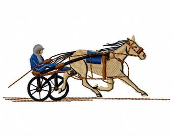 Racing Horse Machine Embroidery Design - Instant Download
