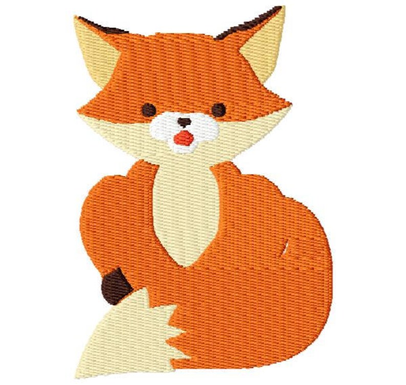 Fox Embroidery Design Instant Download image 1