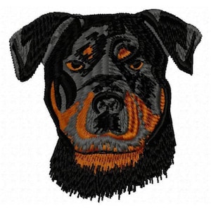 Diseño de bordado a máquina de perro rottweiller - Descarga instantánea