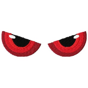 Angry Eyes Embroidery Design - Instant Download
