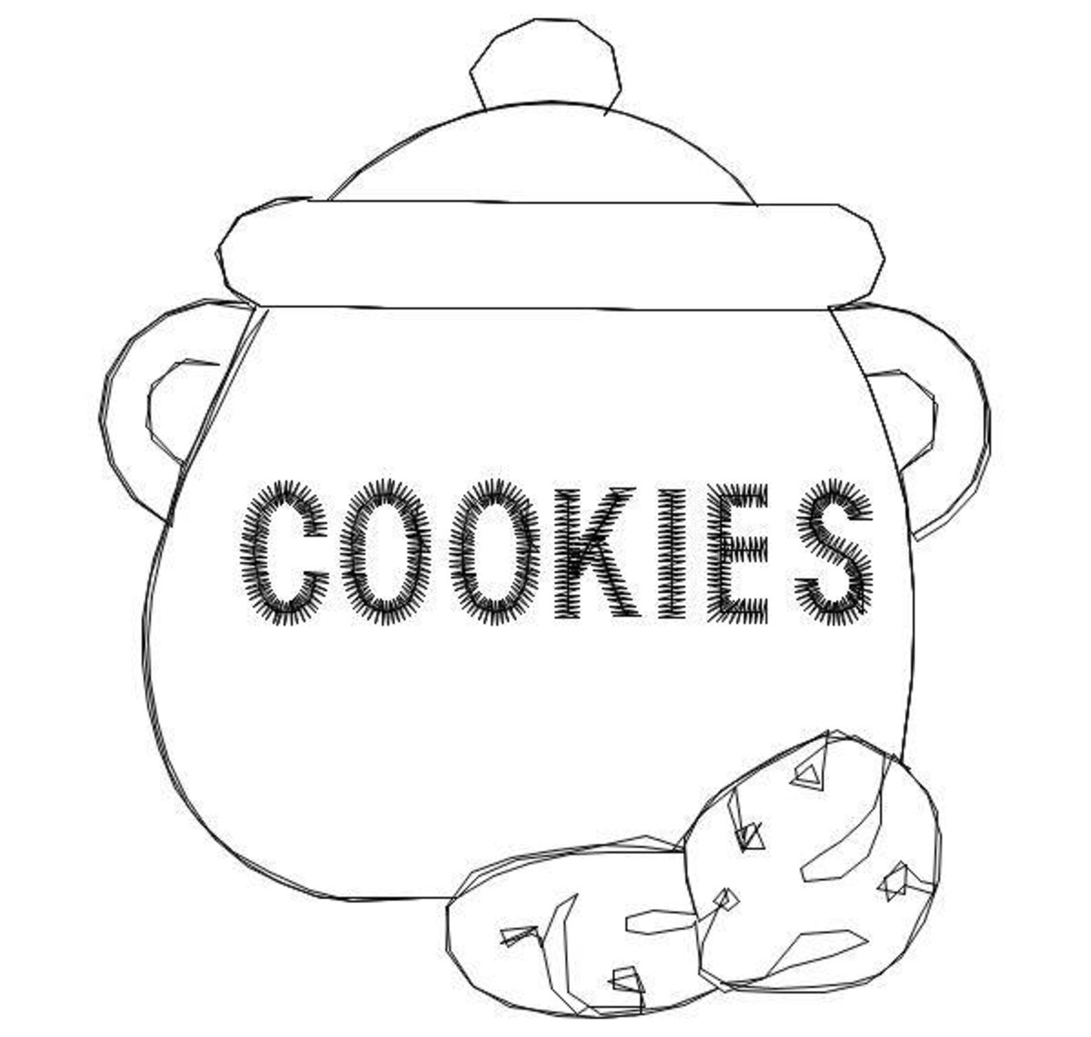Cookie Jar Outline Embroidery Design Instant Download Etsy