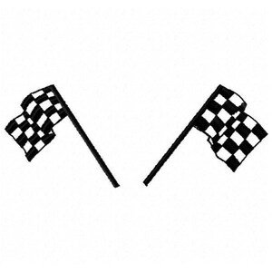 Racing Flags Embroidery Design - Instant Download