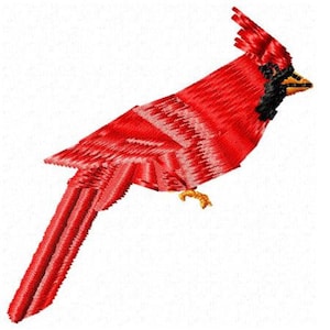 Small Cardinal Machine Embroidery Design - Instant Download