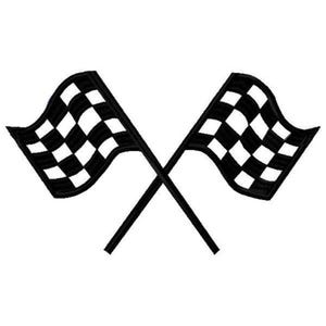 Racing Flags Applique Embroidery Design - Instant Download