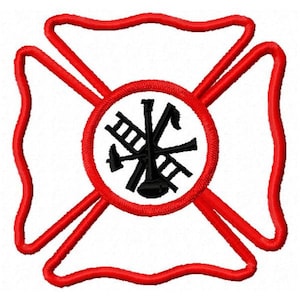 Maltese Cross Applique Embroidery Design - Instant Download