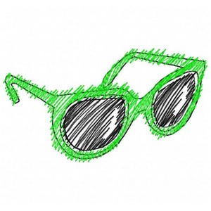 Sunglasses Embroidery Design - Instant Download