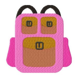 Backpack Embroidery Design - Instant Download