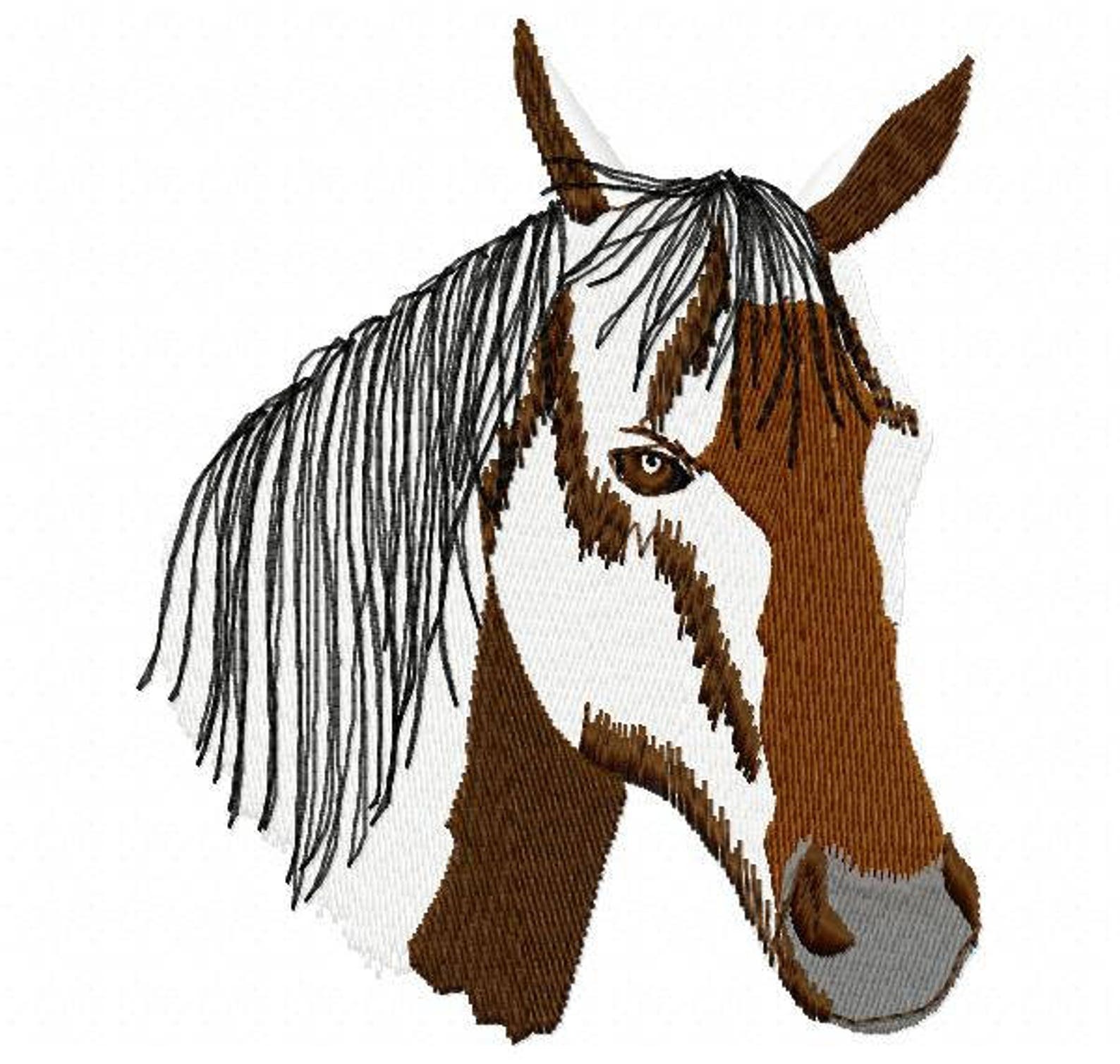 Horse Head Embroidery Design Instant Download Etsy