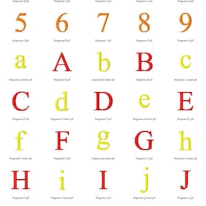 Angsana Alphabet Machine  Embroidery Design - Instant Download