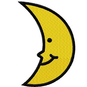 Cute Moon Embroidery Design - Instant Download