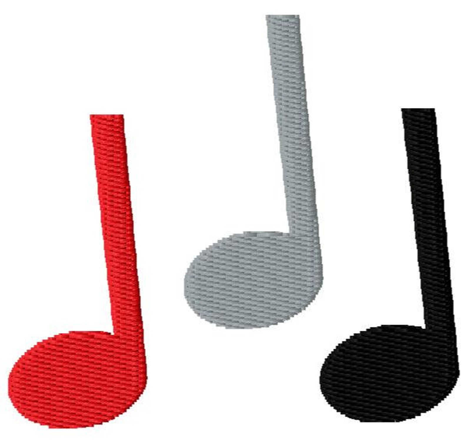 Small 3 Music Notes Embroidery Design Instant Download Etsy
