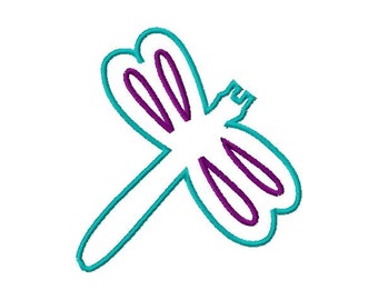 Dragonfly Applique Machine Embroidery Design - Instant Download