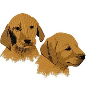 2 motifs de broderie Machine chiens de laboratoire - téléchargement immédiat