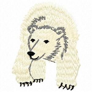 Polar Bear Machine Embroidery Design - Instant Download