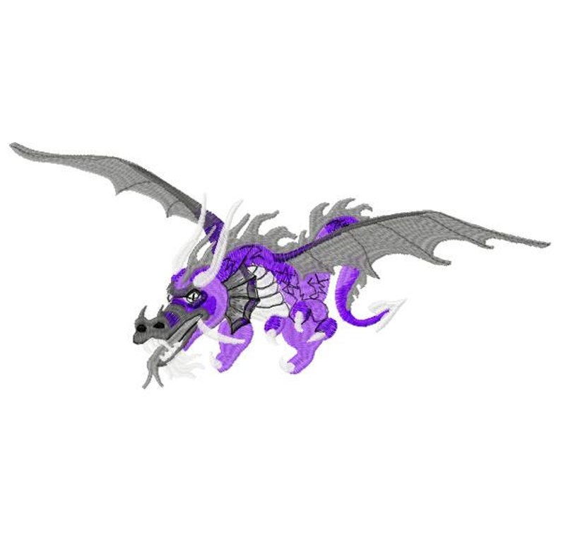 Dragon Embroidery Design Instant Download image 1