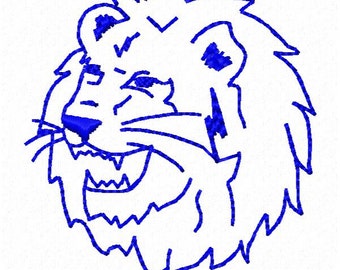 Lion Machine Embroidery Design - Instant Download