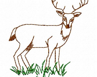 Deer Machine Embroidery Design - Instant Download