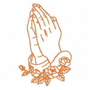 Praying Hands Embroidery Design ~ Instant Download