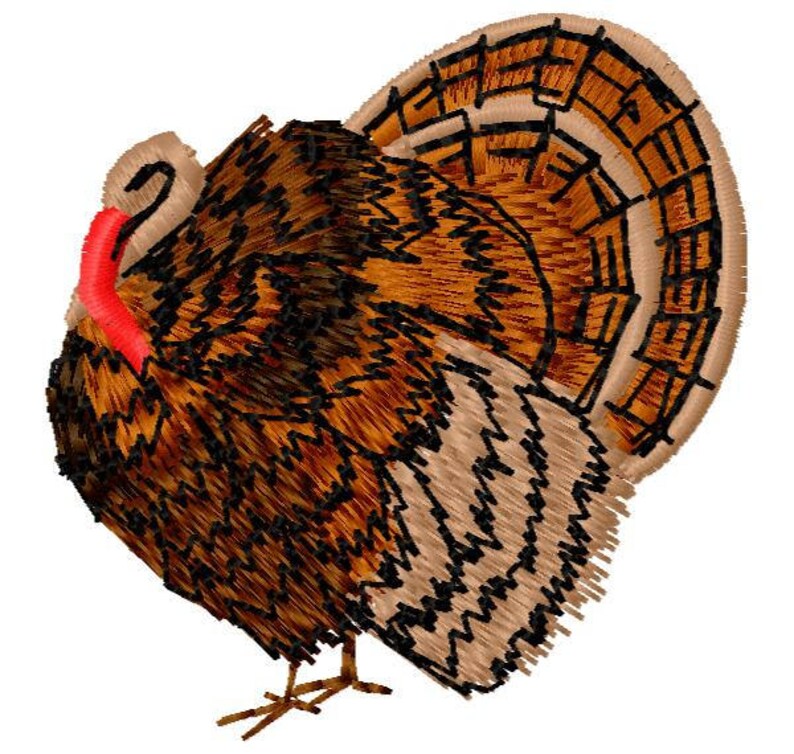 Turkey Machine Embroidery Design Instant Download Etsy