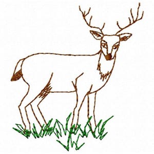 Deer Machine Embroidery Design - Instant Download