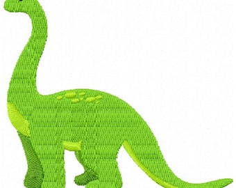 Brontosaurus Dinosaur Machine Embroidery Design - Instant Download