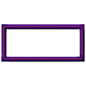 Rectangle Applique with Topstitch Machine Embroidery Design - Instant Download