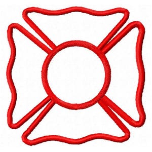 Maltese Cross Applique Embroidery Design - Instant Download