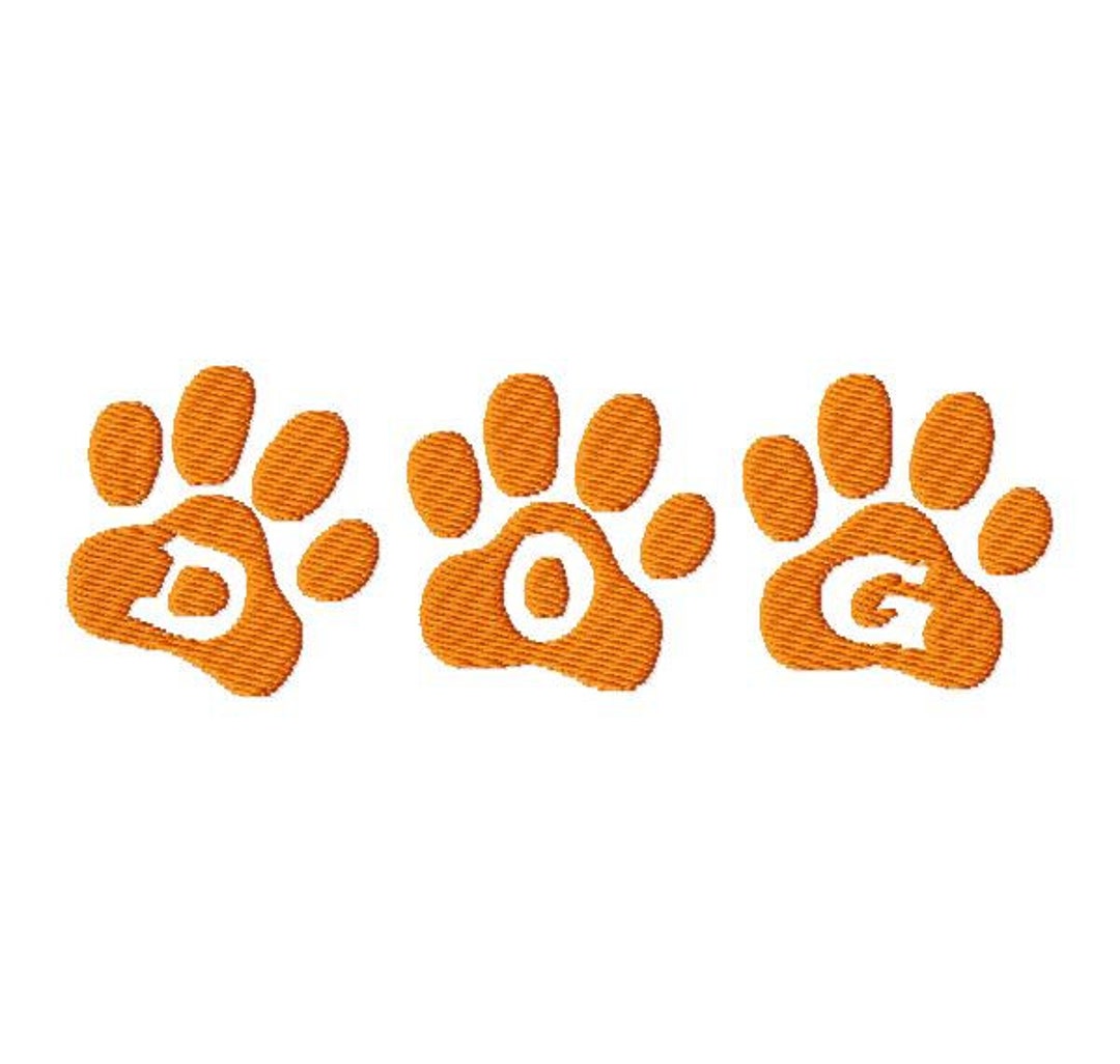 Dog Paw Print Machine Embroidery Design Instant Download Etsy