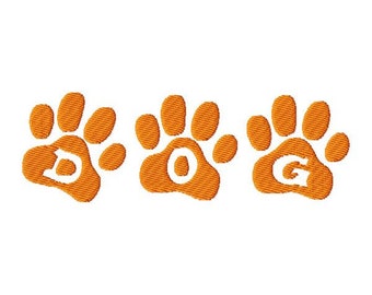 Dog Paw Print Machine Embroidery Design - Instant Download