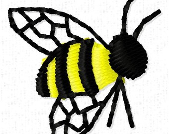 Bee Machine Embroidery Design - Instant Download