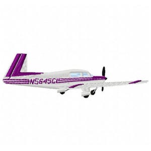 Low Wing Airplane Machine Embroidery Design - Instant Download