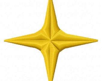 Star Machine Embroidery Design - Instant Download