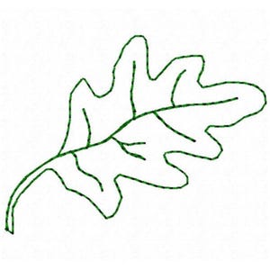 Leaf Outline Machine Embroidery Design - Instant Download