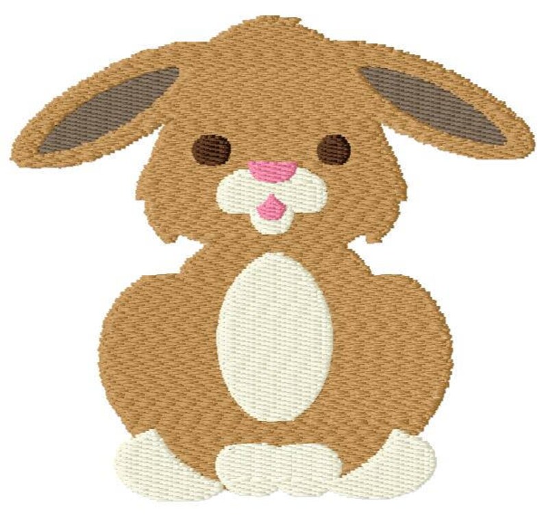 Bunny Embroidery Design Instant Download image 1