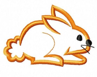 Hopping Easter Bunny Embroidery Design - Instant Download