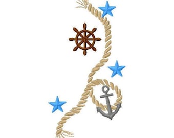 Motif de broderie Machine corde nautique - téléchargement immédiat