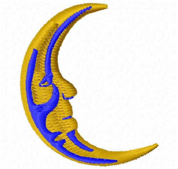 Moon Machine Embroidery Design Instant Download Etsy