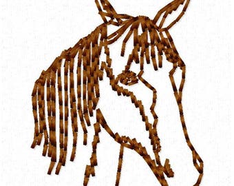 Horse Head Machine Embroidery Design - Instant Download