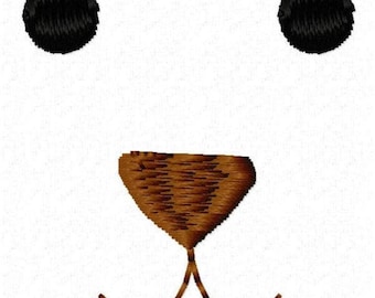 Bear Face Machine Embroidery Design - Instant Download