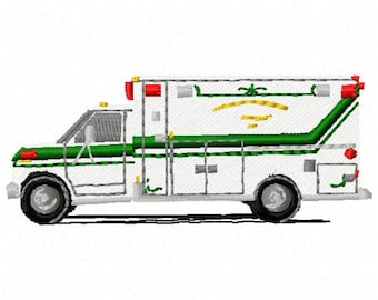 Ambulance Machine Embroidery Design - Instant Download