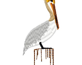 Pelican Machine Embroidery Design - Instant Download