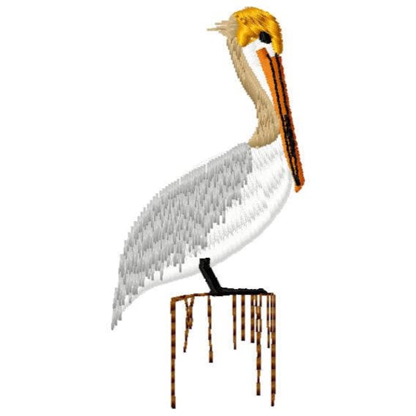 Pelican Machine Embroidery Design - Instant Download