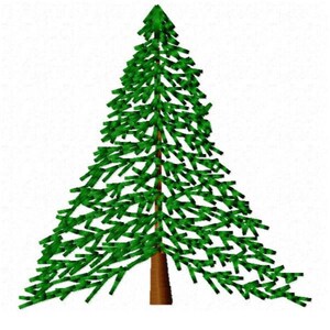 Hemlock Tree Machine Embroidery Design - Instant Download
