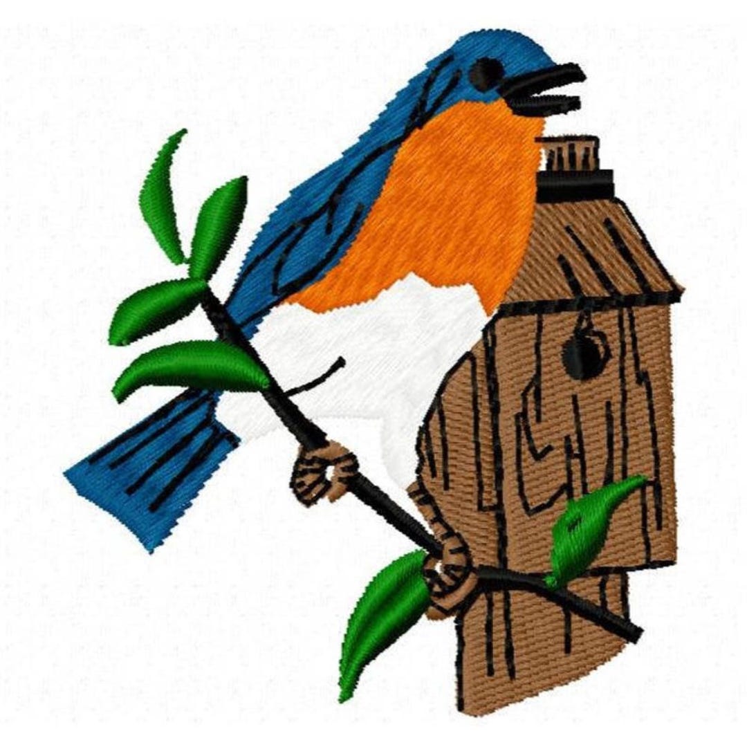 Bluebird Embroidery Design - Instant Download - Etsy Canada